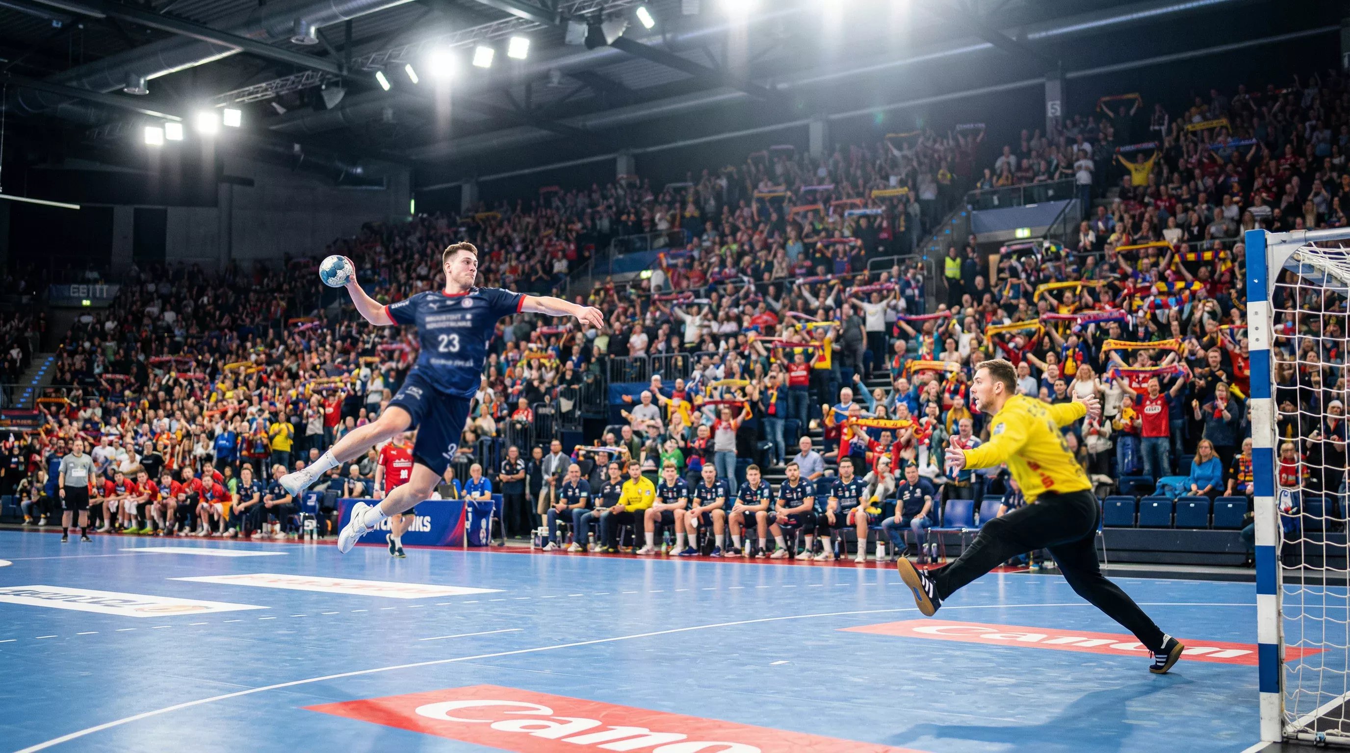 Handball Bundesliga Tipps – Spielszene in einer vollen Halle der HBL-Saison 2025/26